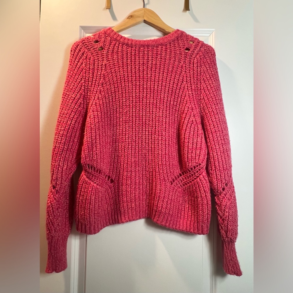 LOFT Vibrant Pink Knit Top size XS